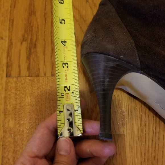 Cole Haan Brown Pull On leather Stretch Heel Boots - Picture 5 of 12